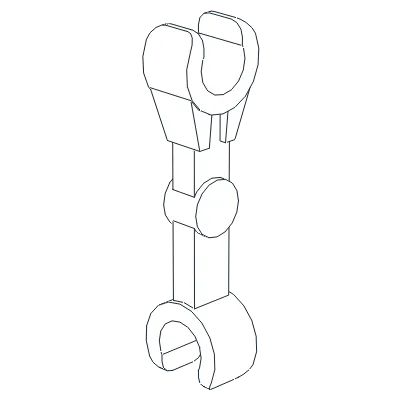 Arm Mechanical, Straight with Clips at 90 degrees &#40;Vertical Grip&#41;