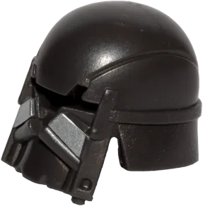 Minifigure, Headgear Helmet SW Knight of Ren with Black Visor and Silver Stripes Pattern