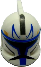 Minifigure, Headgear Helmet SW Clone Trooper with Holes, Blue Stripe Pattern