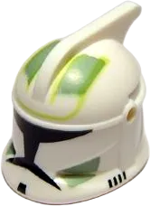 Minifigure, Headgear Helmet SW Clone Trooper with Holes, Sand Green Markings Pattern