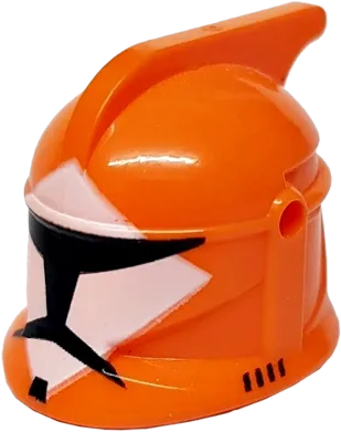 Minifigure, Headgear Helmet SW Clone Trooper with Holes, Bomb Squad Trooper Pattern