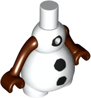 Body Snowman with Black Buttons Pattern, Reddish Brown Arms with Hands