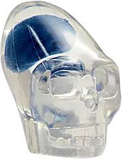 Minifigure, Head, Modified Skull Crystal with Dark Blue Brain Pattern