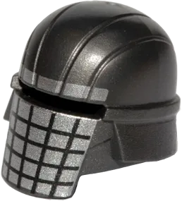 Minifigure, Headgear Helmet SW Knight of Ren with Silver Grid Pattern