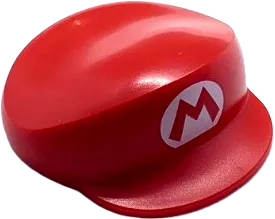 Large Figure Headgear, Super Mario Cap with Capital Letter M in White Oval Pattern &#40;Regular Mario&#41;