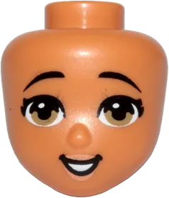 Mini Doll, Head Friends with Dark Tan Eyes and Open Mouth Pattern