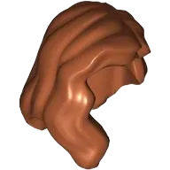 Minifigure, Hair Female Mid-Length with Part over Right Shoulder