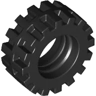 Tire 15mm D. x 6mm Offset Tread Small - Band Around Center of Tread