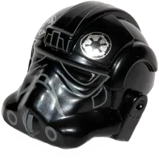 Minifigure, Headgear Helmet SW Stormtrooper Type 2, TIE Fighter Pilot Pattern &#40;Rebels Cartoon Style&#41;