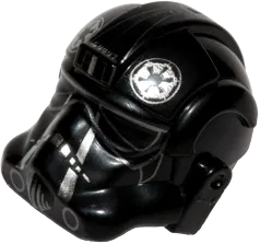 Minifigure, Headgear Helmet SW Stormtrooper Type 2, TIE Fighter Pilot Pattern 2