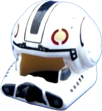 Minifigure, Headgear Helmet SW Clone Pilot with Open Visor and Black and Tan Markings Pattern