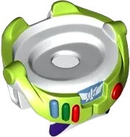 Minifigure Spacesuit with Lime Trim, Colored Buttons, and Detailed Star Command Logo Pattern &#40;Buzz Lightyear&#41;