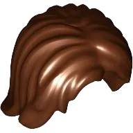 Minifigure, Hair Mid-Length Tousled with Center Part