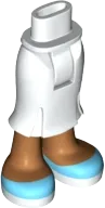 Mini Doll Hips and Skirt Long, Medium Nougat Legs and Medium Azure Shoes Pattern - Thick Hinge