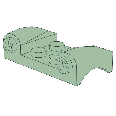 Vehicle, Mudguard 2 x 4 with Headlights and Curved Fenders