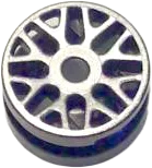 Wheel 11mm D. x 6mm with 8 'Y' Spokes with Silver Outline Pattern