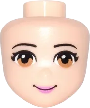 Mini Doll, Head Friends with Medium Nougat Eyes, Dark Pink Lips, and Closed Mouth Pattern