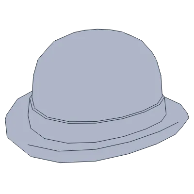 Minifigure, Headgear Hat, Bowler
