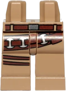 Hips and Legs with Reddish Brown Belt with 3 Buckles and 2 Straps Pattern