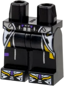 Hips and Legs with White Armor, Yellow and Dark Purple Trim Pattern
