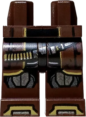 Hips and Legs with Dual Holsters, Black Coattails, Silver and Pearl Dark Gray Knee Pads, Dark Tan Ammunition Belt and Toes Pattern