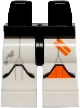 Hips and White Legs with SW Clone Trooper and Orange Left Knee Pad and Two Stripes Pattern