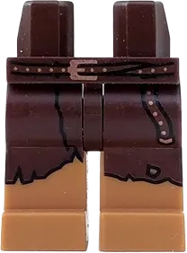 Hips and Medium Nougat Legs with Dark Brown Leggings Tattered and Belt with Copper Buckle Pattern