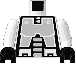 Torso Space Robot Pattern (Exploriens) / White Arms / Black Hands