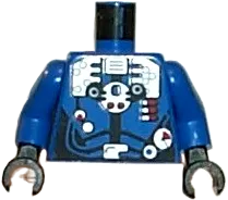 Torso Aquazone Hydronaut Silver Diving Pattern 3 / Blue Arms / Black Hands