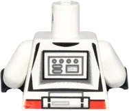 Torso SW Armor Clone Trooper with Red Mark 'Shock Trooper' Pattern / White Arms / Black Hands