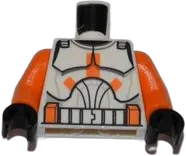 Torso SW Armor Clone Trooper with Orange Bars Pattern / Orange Arms / Black Hands