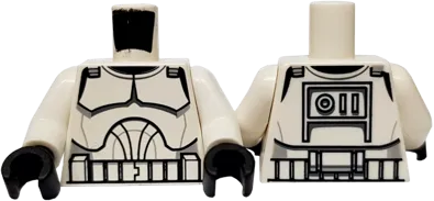 Torso SW Armor Clone Trooper Pattern (Clone Wars) / White Arms / Black Hands