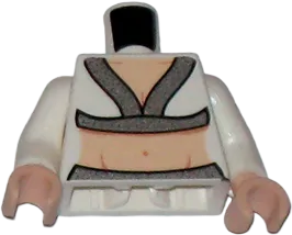 Torso Indiana Jones V-Neck with Silver Trim and Bare Midriff Pattern / White Arms / Light Nougat Hands