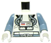 Torso SW Clone Pilot with Sand Blue Belt and Printed Back Pattern / Sand Blue Arms / White Hands