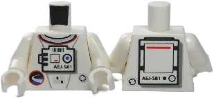 Torso Shuttle Adventure Logo and Equipment with 'AEJ-S81' Front and Back Pattern / White Arms / White Hands