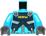 Torso Alien Conquest ADU Soldier with Protection Vest Pattern / Dark Azure Arms / Dark Bluish Gray Hands