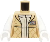Torso SW Checkered Jacket with White Undershirt with Creases Pattern (Leia) / White Arms / White Hands