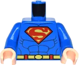 Torso Shirt with Muscles, Belt and Red and Yellow Superman &#39;S&#39; Logo Pattern / Blue Arms / Light Nougat Hands