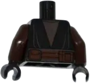 Torso SW Jedi Robe, Dark Brown Belt Pattern (Anakin Clone Wars) / Dark Brown Arms / Black Hands