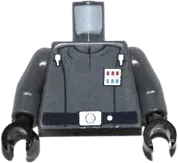 Torso SW Imperial Officer 1 &#40;Commander&#41; with Black Belt Pattern / Dark Bluish Gray Arms / Black Hands