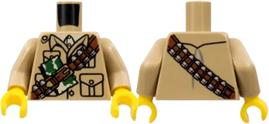 Torso Monster Fighters with Ammunition Belt Pattern / Dark Tan Arms / Yellow Hands