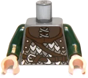 Torso LotR Rohan Soldier Mail Armor with Belt Pattern / Dark Green Arms / Light Nougat Hands