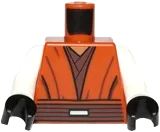 Torso SW Jedi Robe, Reddish Brown Undershirt and Belt Pattern (SW Pong Krell) / White Arms / Black Hands