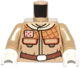 Torso SW Hoth Rebel Jacket with Pockets and Brown Belt Pattern / Dark Tan Arms / White Hands