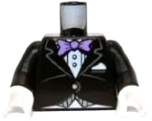 Torso Batman Jacket Formal with Lavender Bow Tie Pattern / Black Arms / White Hands