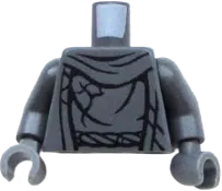 Torso Robe with Cracks Pattern &#40;Statue at Dol Guldur&#41; / Dark Bluish Gray Arms / Dark Bluish Gray Hands