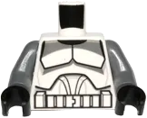 Torso SW Armor Clone Trooper with Dark Bluish Gray Markings Pattern / Dark Bluish Gray Arms / Black Hands