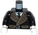 Torso Batman Coat with Dark Tan Fur Trim, White Shirt and Black Tie Pattern / Black Arms / White Hands