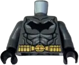 Torso Batman Logo with Muscles, Light Bluish Gray Shadow and Gold Belt Pattern / Dark Bluish Gray Arms / Black Hands