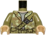 Torso Hooded Sweatshirt Camouflage over Sand Blue Shirt, Diagonal Belt and Pouches Pattern &#40;SW Endor Rebel Trooper&#41; / Olive Green Arms / Tan Hands